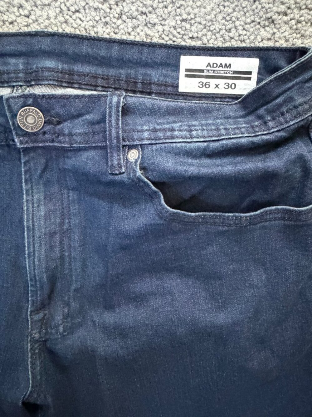 Buffalo David Bitton Adam Slim Stretch Jeans -Men's Size 36x30 - Dark Wash - EUC - Picture 3 of 10